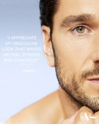 “With all the new and discreet technologies out there, it is quick and easy to maintain our natural facial features.”

As men age, their natural production of collagen and hyaluronic acid begins to decrease just like women. External factors can also contribute to the early development of fine lines and wrinkles. Male skin is naturally thicker and more dense, and as time passes it loses its firmness and elasticity, leading to the formation of expression lines and facial volume loss as the subcutaneous fat tissue found under the skin begins to move.

Franck visits his practitioner for treatments with STYLAGE® products. These help him maintain the masculine features that make him feel good, by hydrating the skin, restoring firmness and rebuilding volume.

🇫🇷 